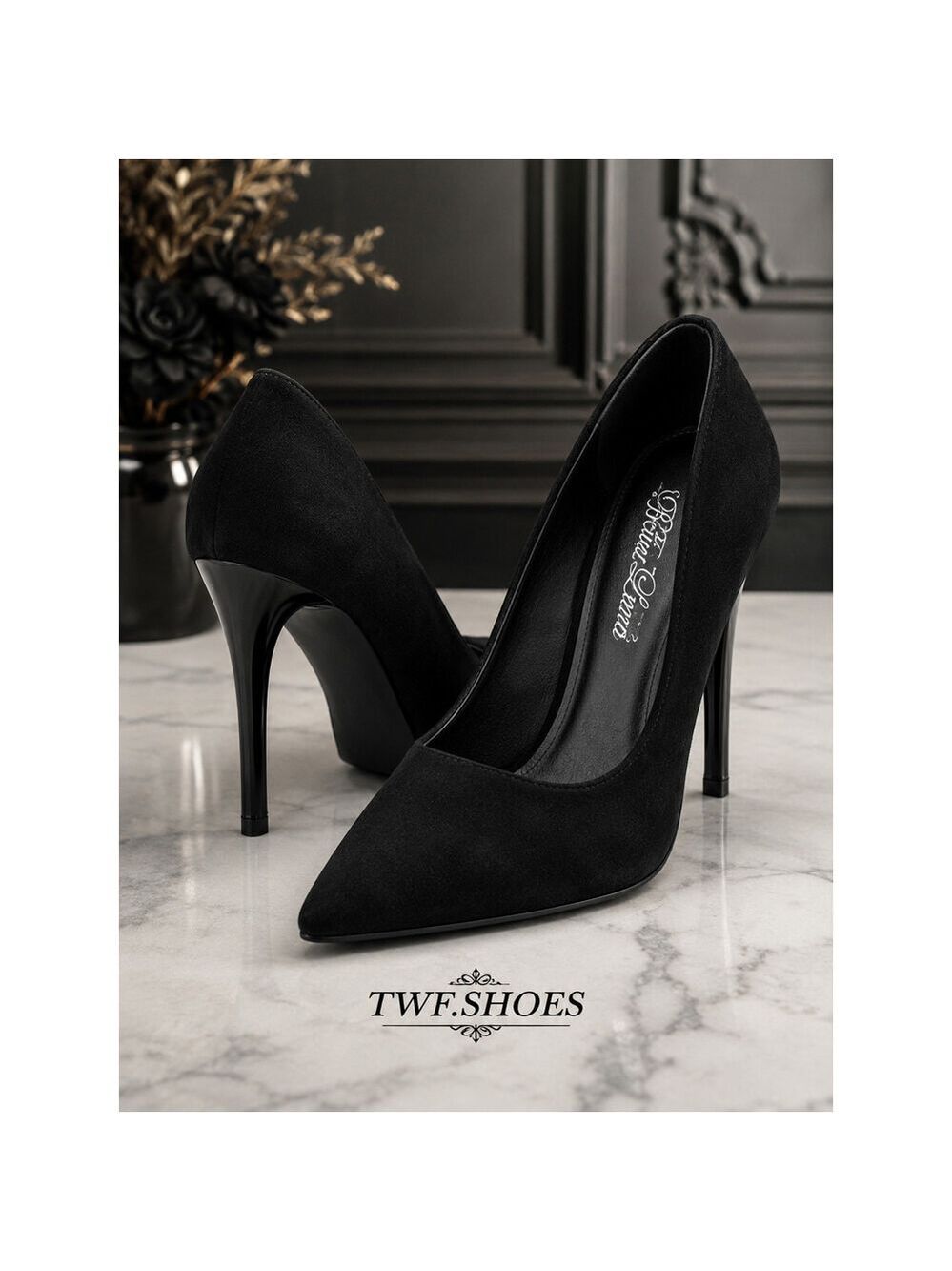 NIB Fabio Black Lamy 4.5" High Heel Shoes Pointy Toe Sexy Pumps